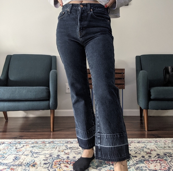 AYR Styx High Waist Rise Straight Leg Frayed Raw Hem 26 - Picture 4 of 8